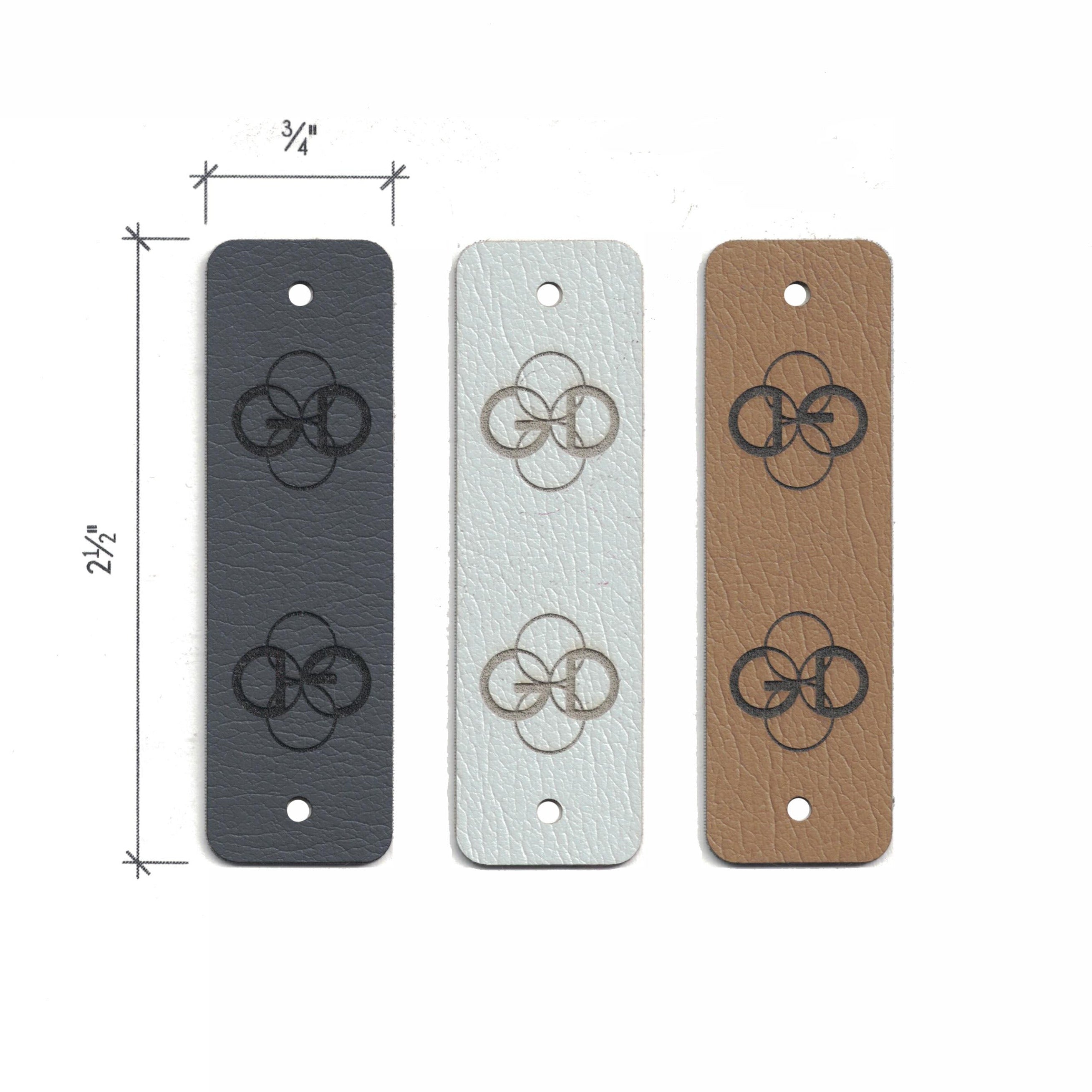 0.75 x 2.5 Inch - Custom Tags - Fold Over - Rivet Style