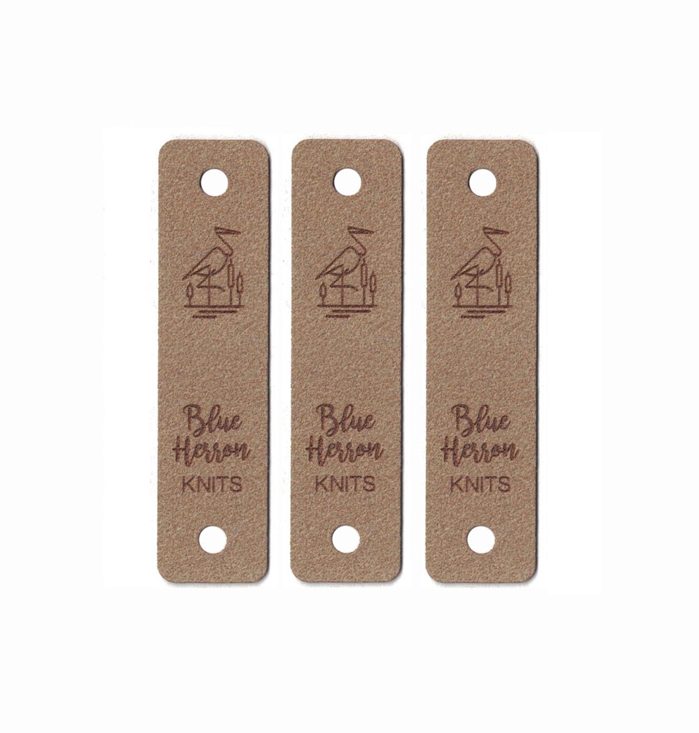 0.75 x 3 Inch - Custom Tags - Fold Over - Rivet Style