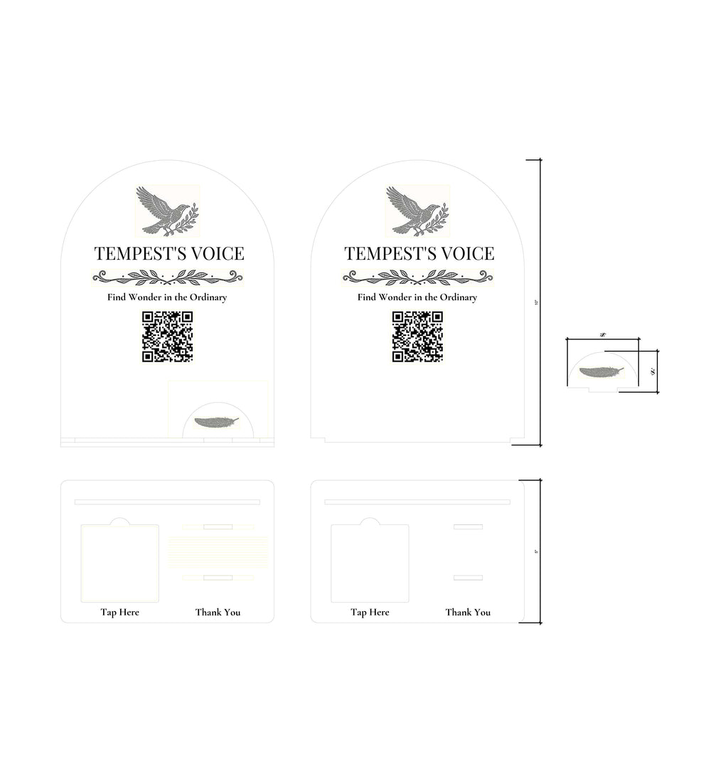 Reserved for Kate Miller - 10 x 7.5 - Payment Reader and Card Display with QR Codes