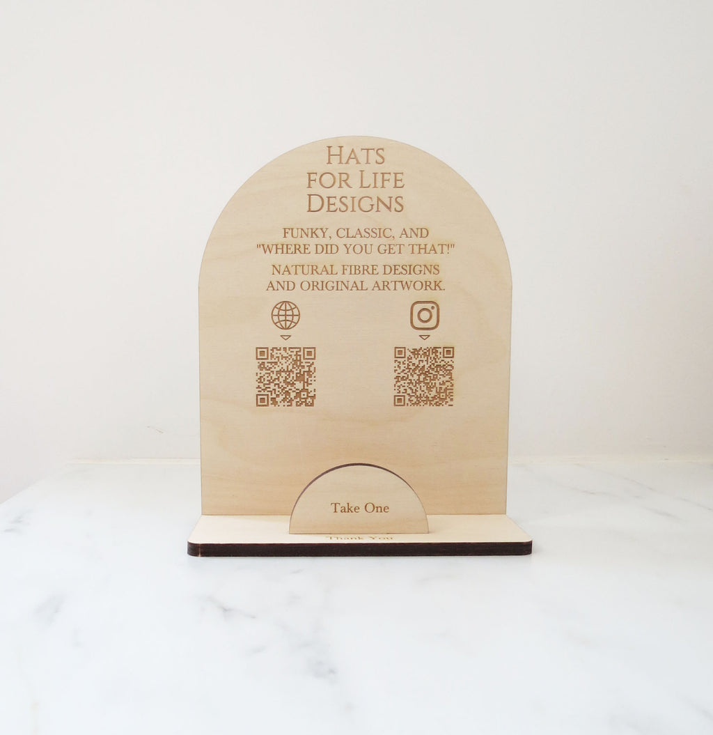 7.5 x 6 - Card Display with QR Codes