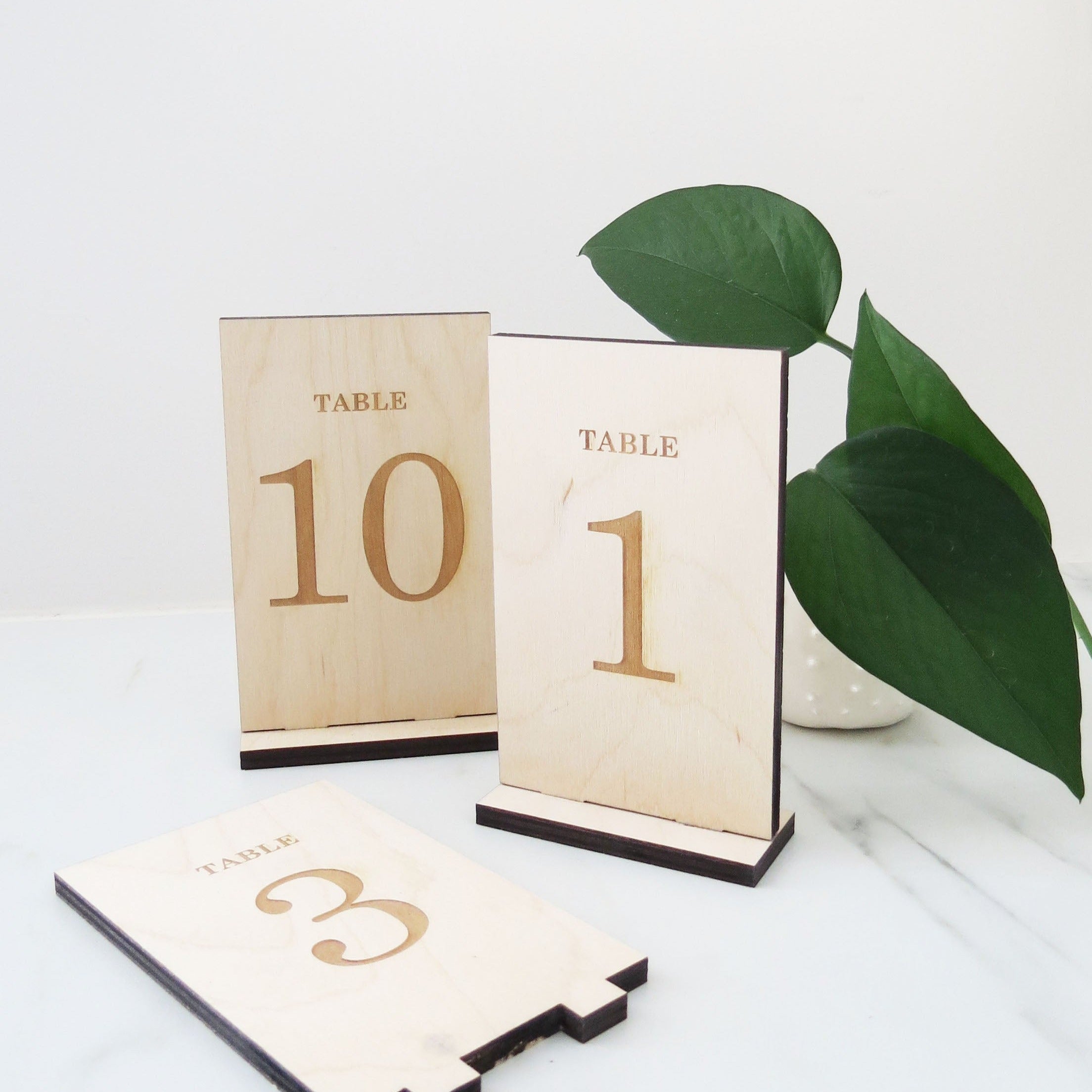 3 x 5 - Custom Table Numbers - Baltic Birch Ply