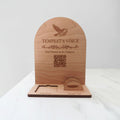 10 x 7.5 - Payment Reader and Card Display with QR Codes (Maple / Cherry / Walnut)