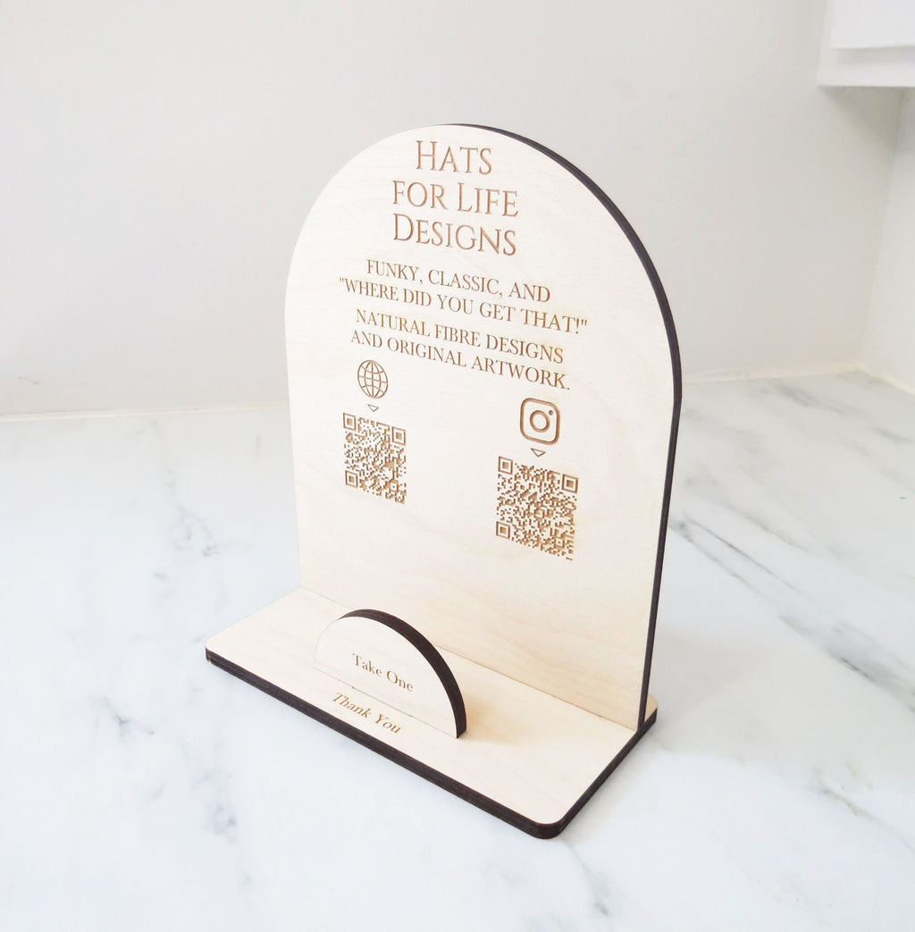 7.5 x 6 - Card Display with QR Codes