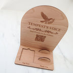 10 x 7.5 - Payment Reader and Card Display with QR Codes (Maple / Cherry / Walnut)