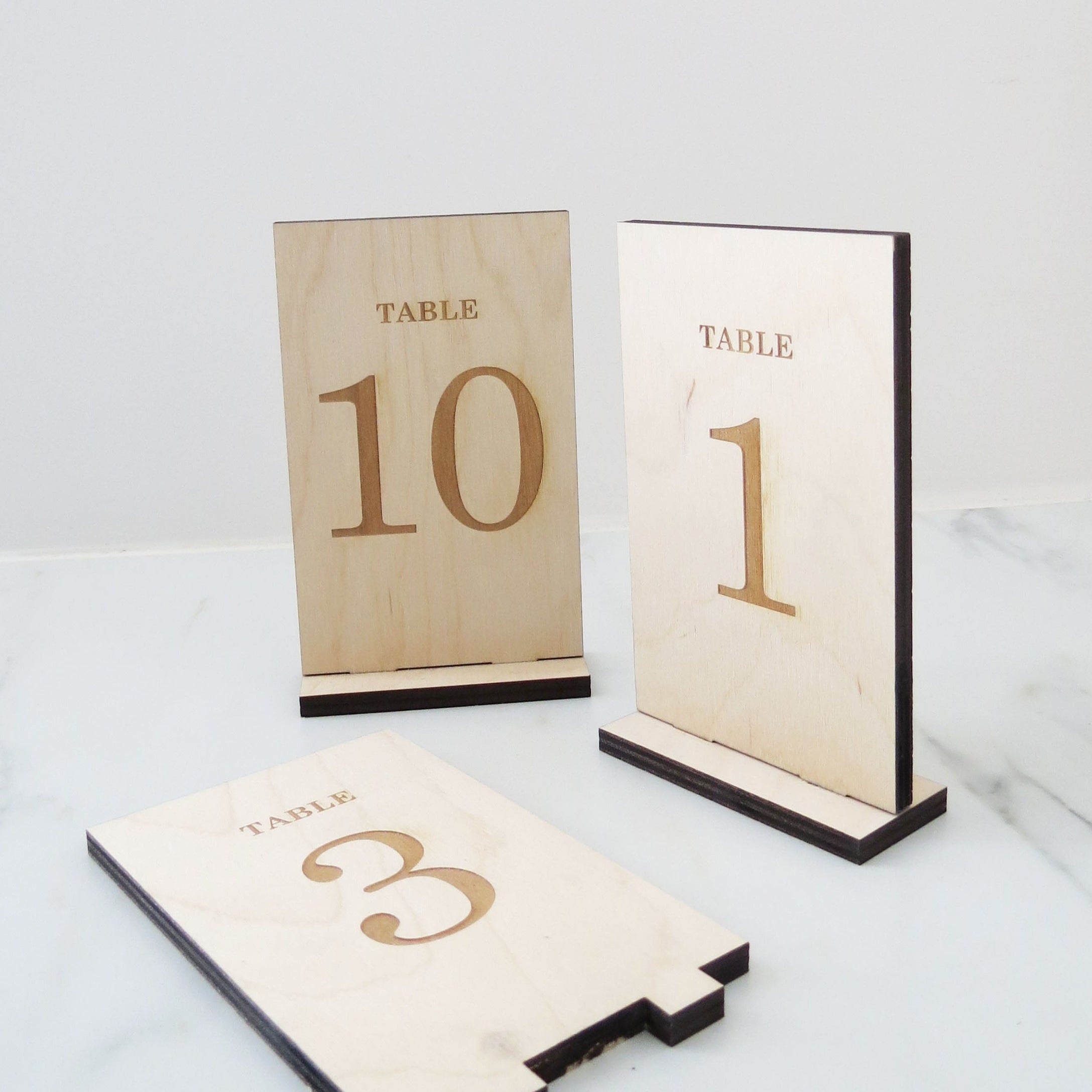 3 x 5 - Custom Table Numbers - Baltic Birch Ply