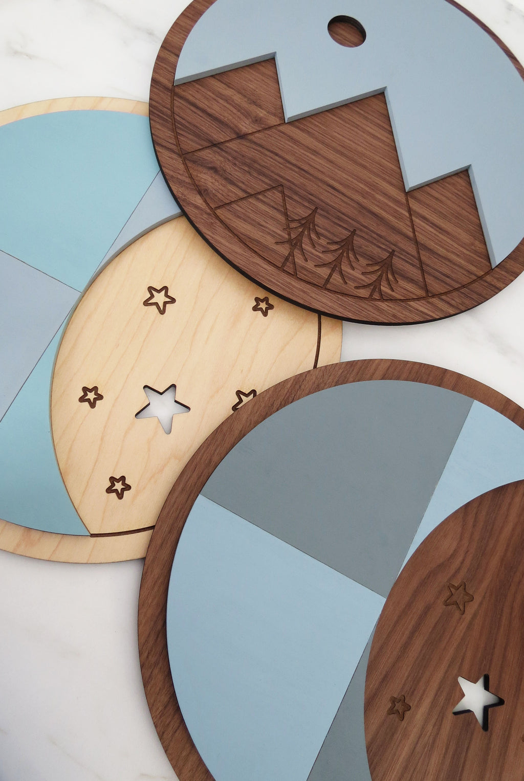 Wall Art - Moon Walnut - 12"