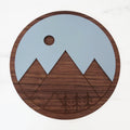 Wall Art - Mountains Walnut - 12"