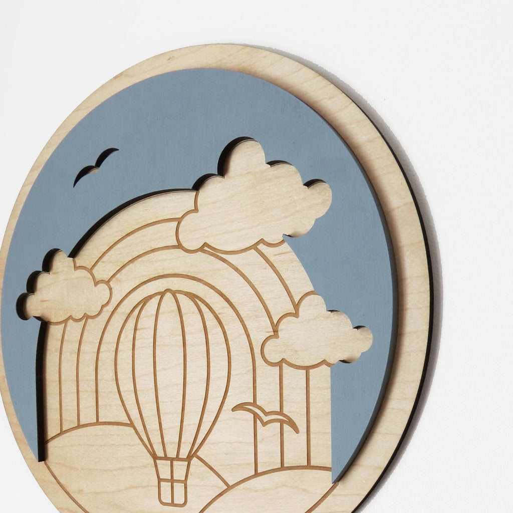 Wall Art - Air Balloon Maple - 12"