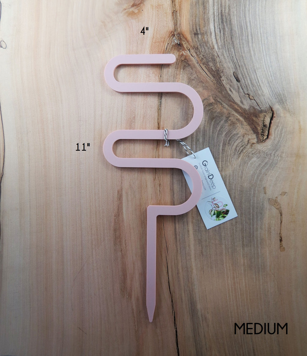 Acrylic Trellis - Plant Supports - Waves - Blush
