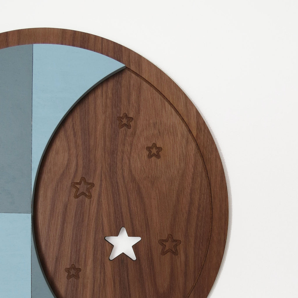 Wall Art - Moon Walnut - 12"