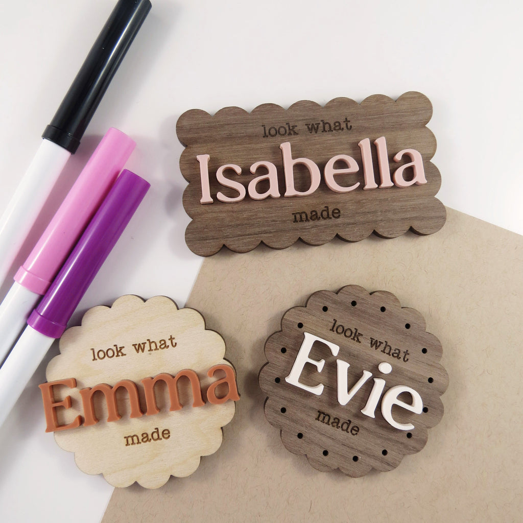 Look What I Made Magnet - Scalloped