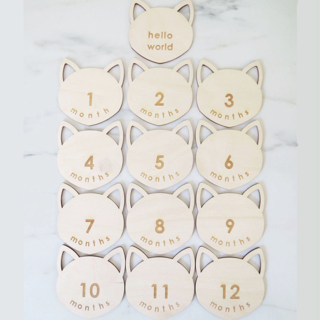 Baby Monthly Milestones - Cat