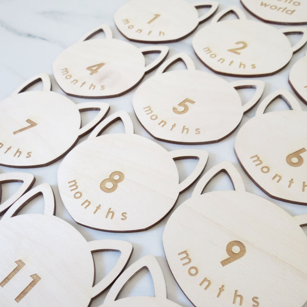 Baby Monthly Milestones - Cat