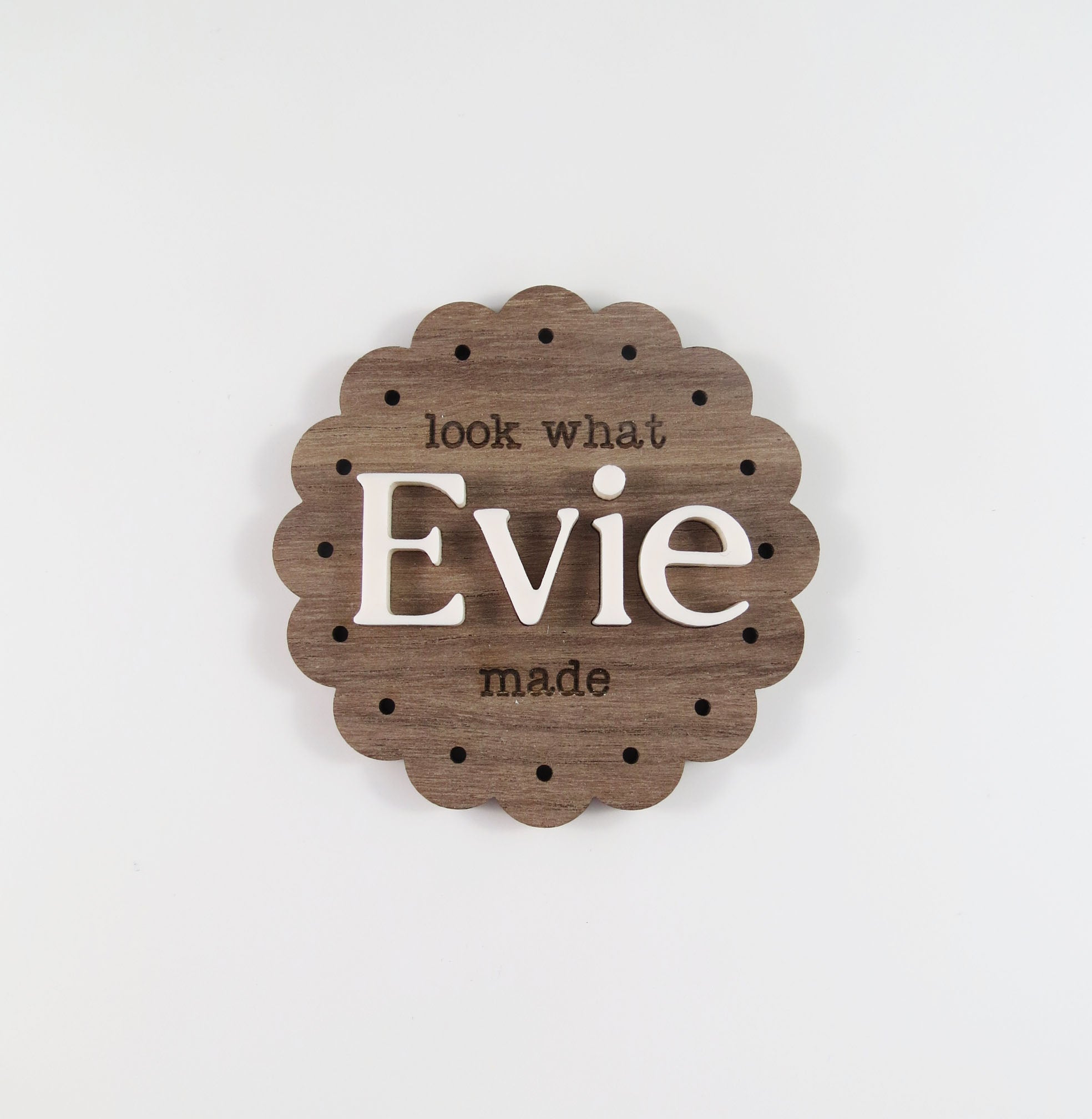 Look What I Made Magnet - Scalloped