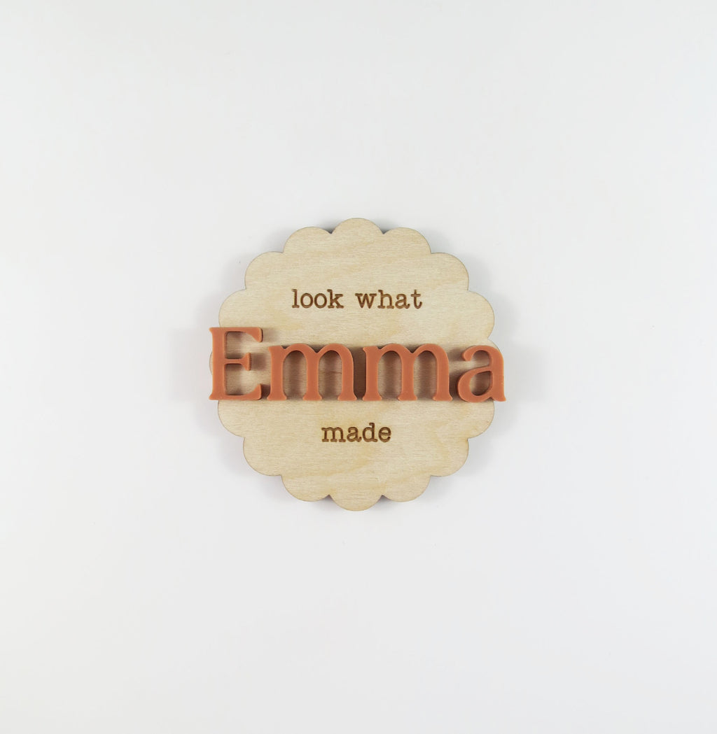 Look What I Made Magnet - Scalloped