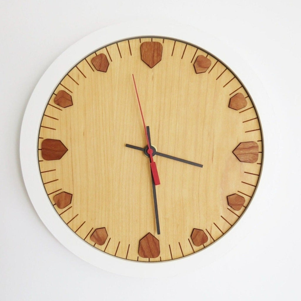 Wood Wall Clock - Maple - 12"