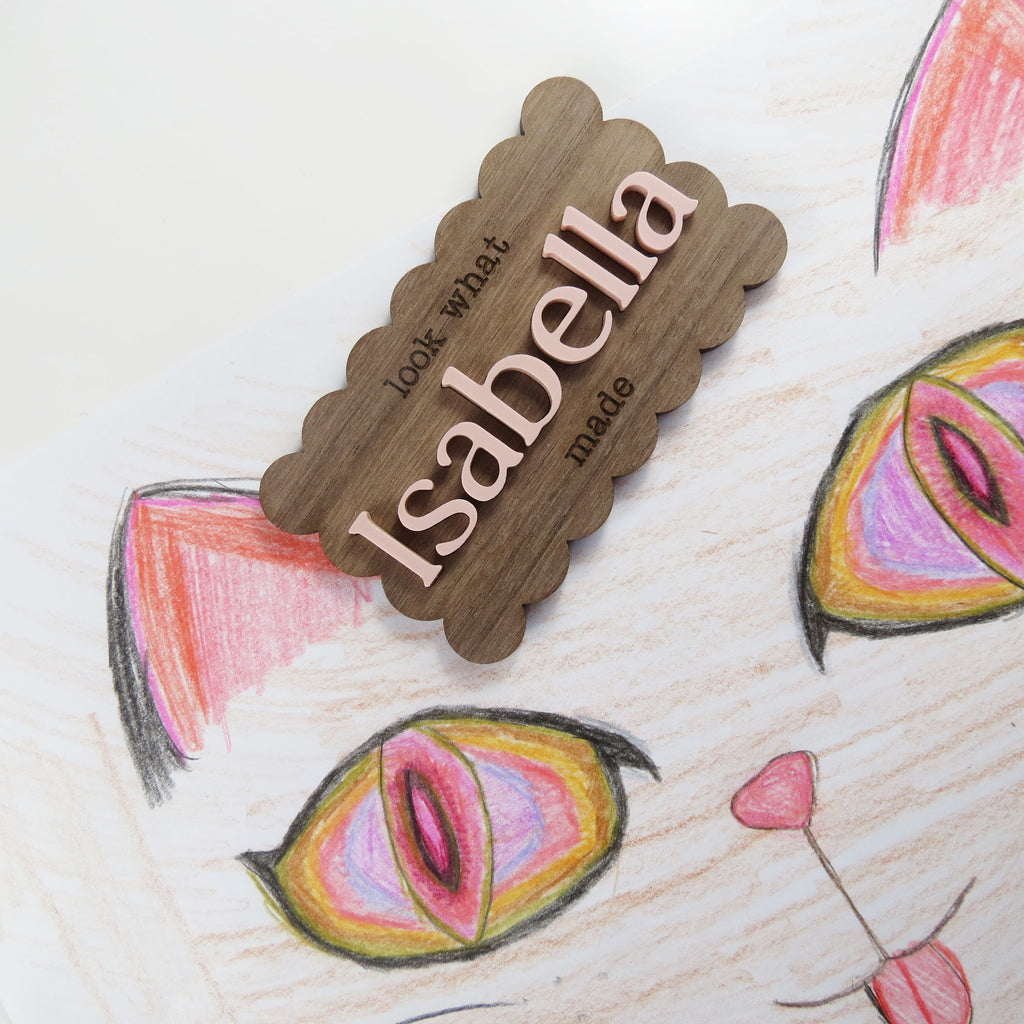 Look What I Made Magnet - Scalloped