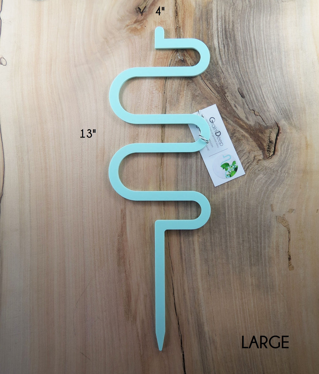 Acrylic Trellis - Plant Supports - Waves - Peppermint