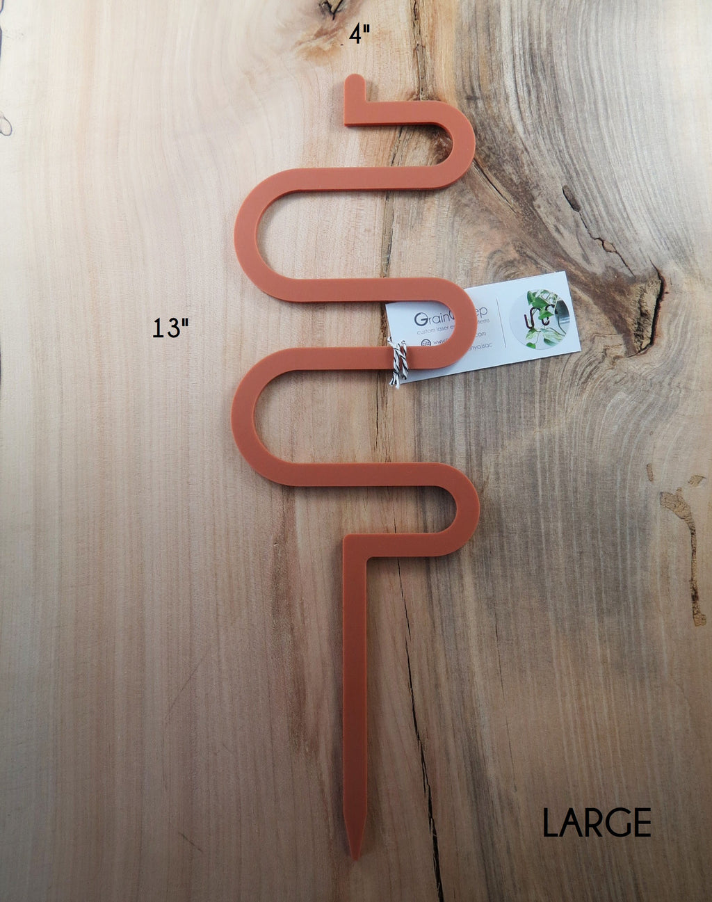 Acrylic Trellis - Plant Supports - Waves - Nutmeg