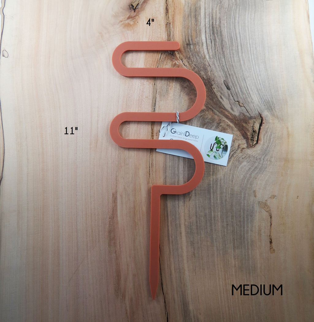 Acrylic Trellis - Plant Supports - Waves - Nutmeg