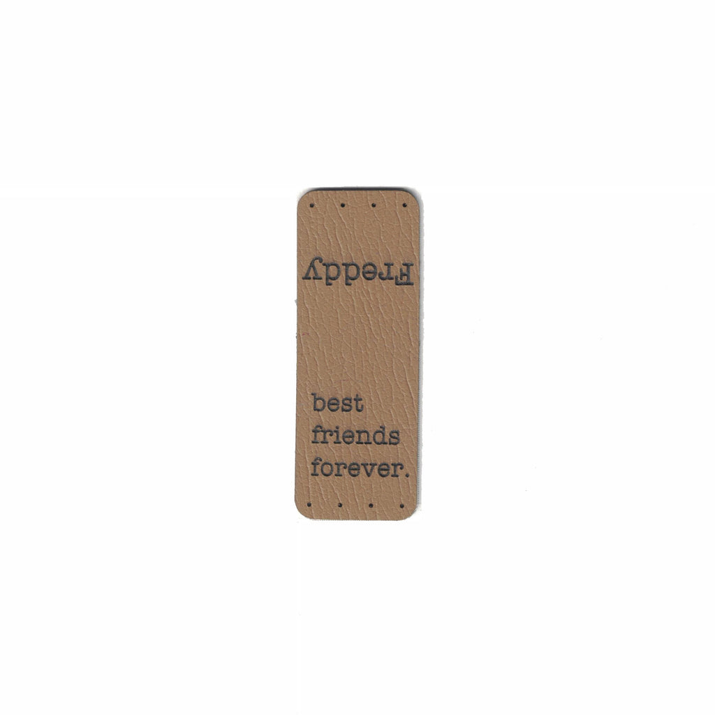 CUSTOM - stuffed animal name tag - 0.75 x 2 Inch Faux Leather
