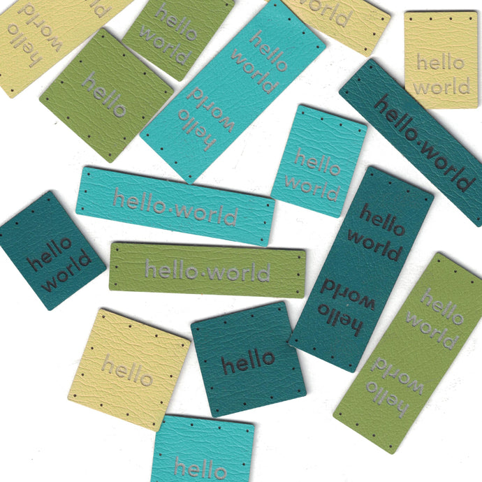 hello set - assorted set of tags