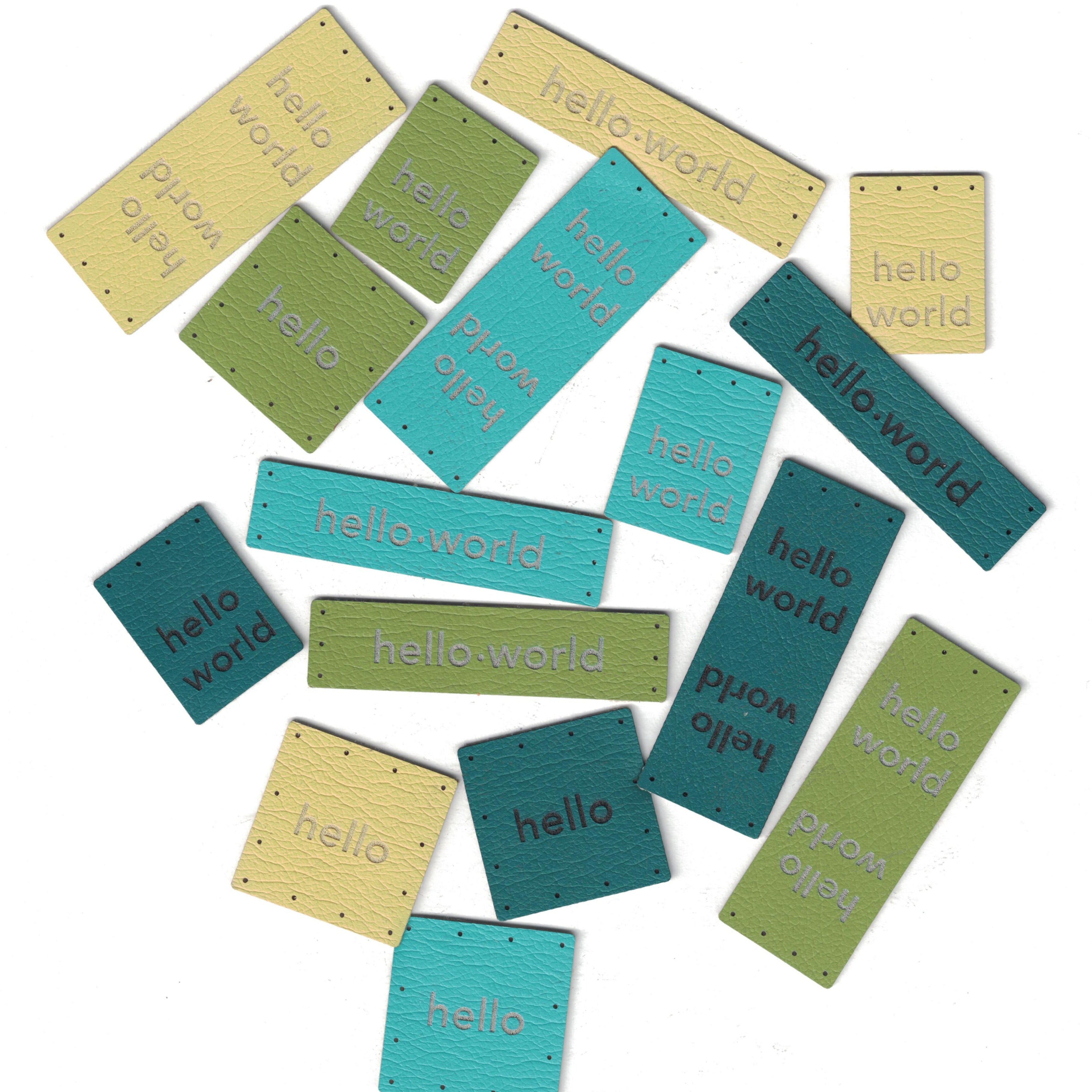 hello set - assorted set of tags