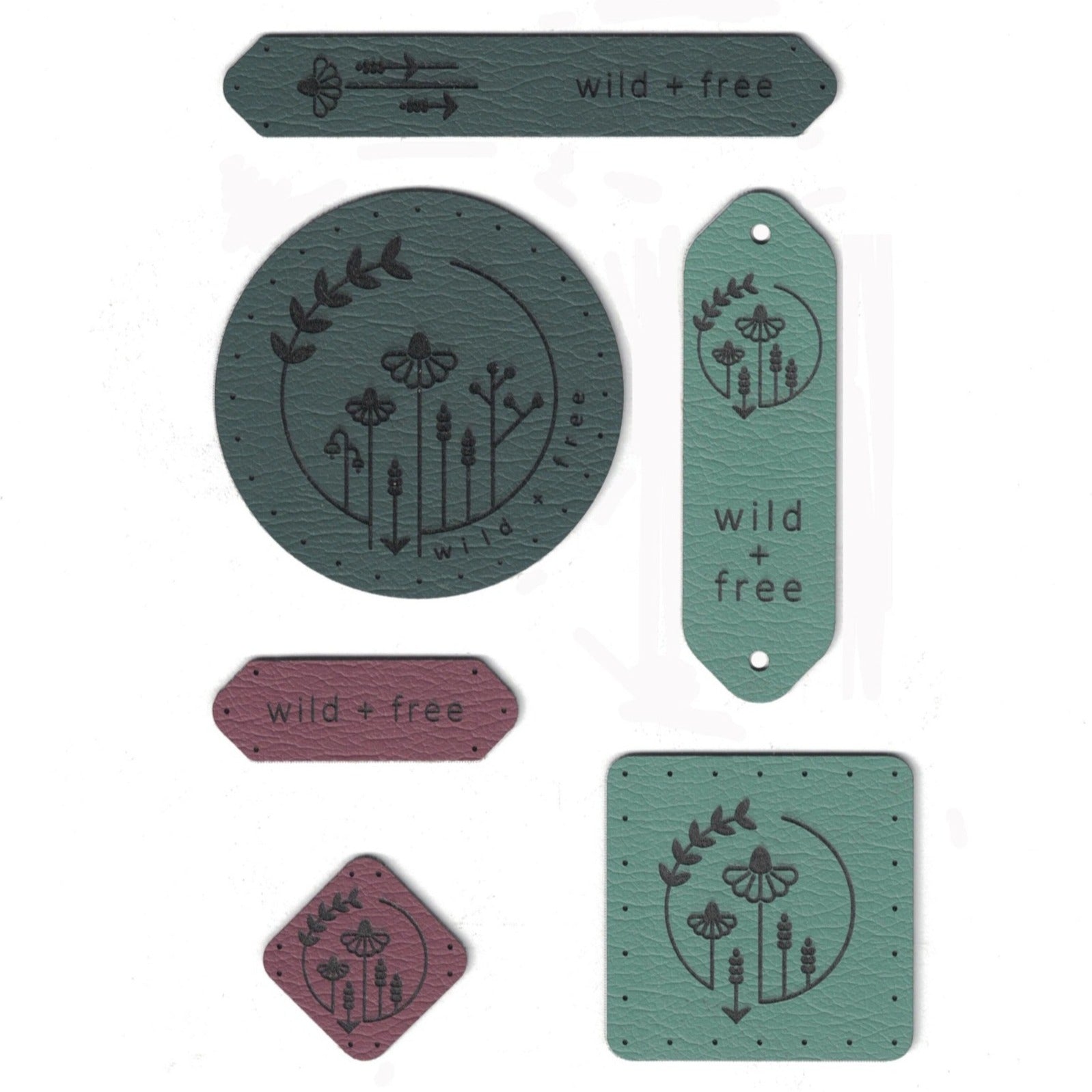 wild + free - assorted set of tags