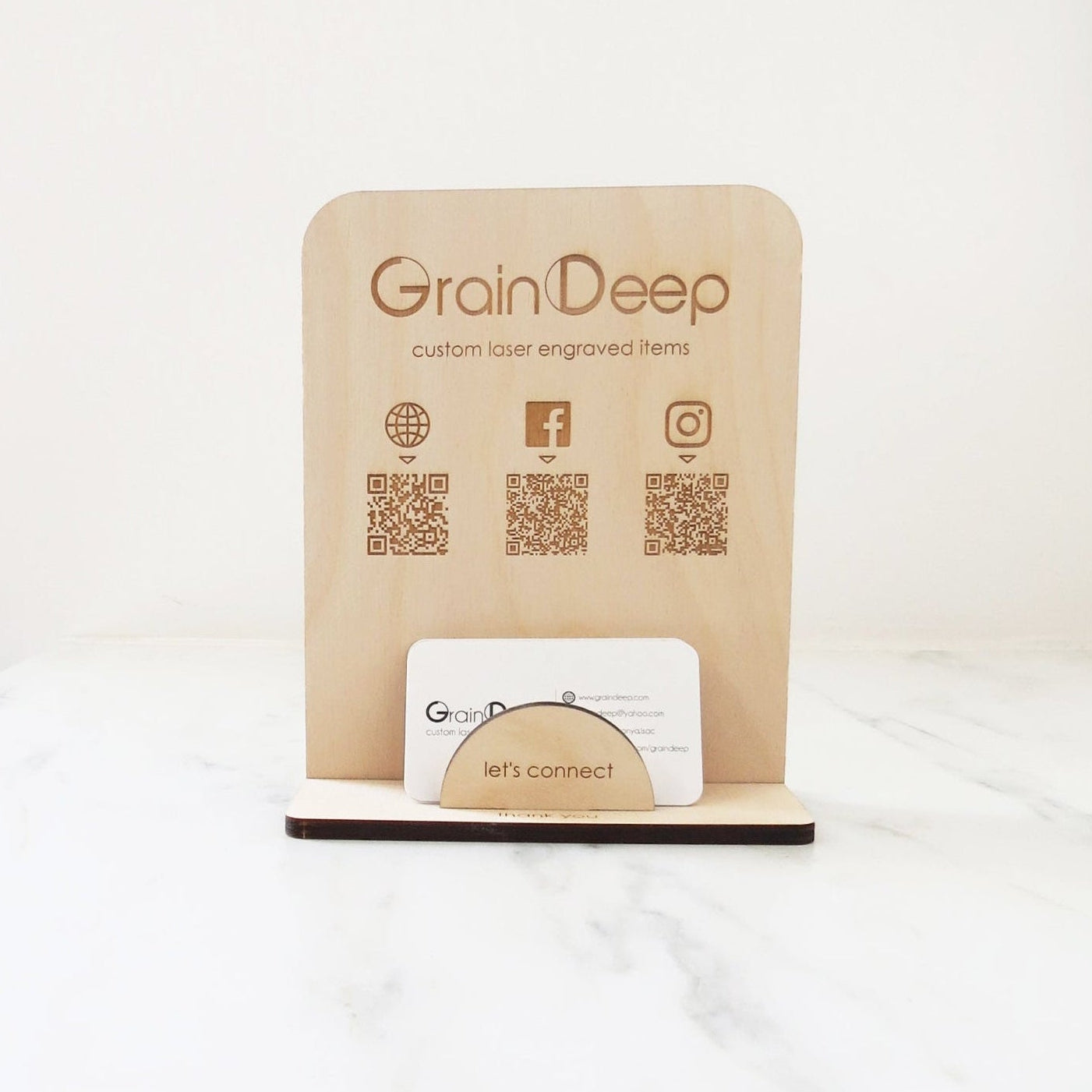 7.5 x 6 - Card Display with QR Codes