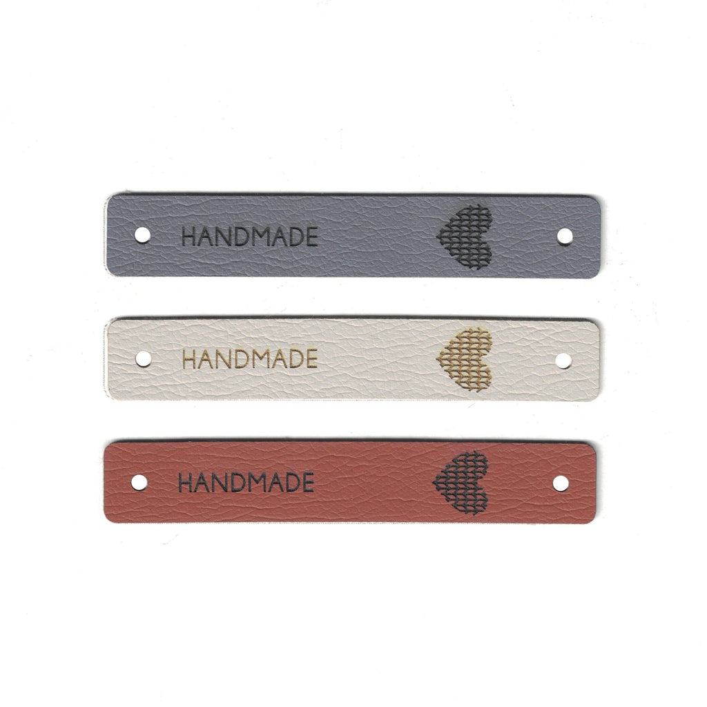 HANDMADE - 0.5 x 3 Inch Faux Leather - Rivet Style