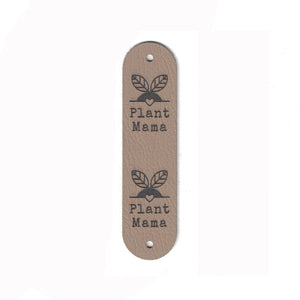 Plant Mama - 0.75 x 3 Inch Faux Leather - Rivet Style
