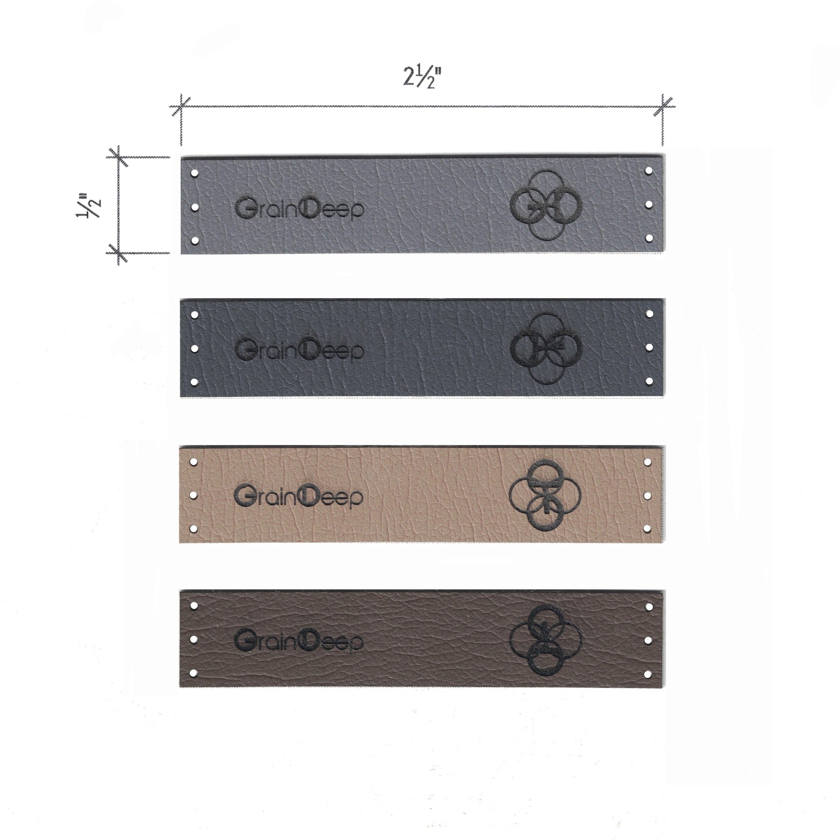 0.5 x 2.5 Inch - Custom Tags - Fold Over