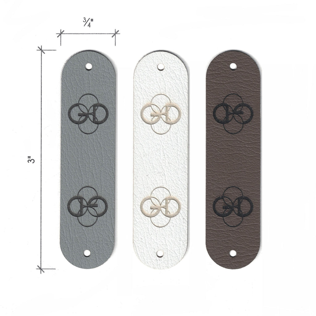 0.75 x 3 Inch - Custom Tags - Fold Over - Rivet Style