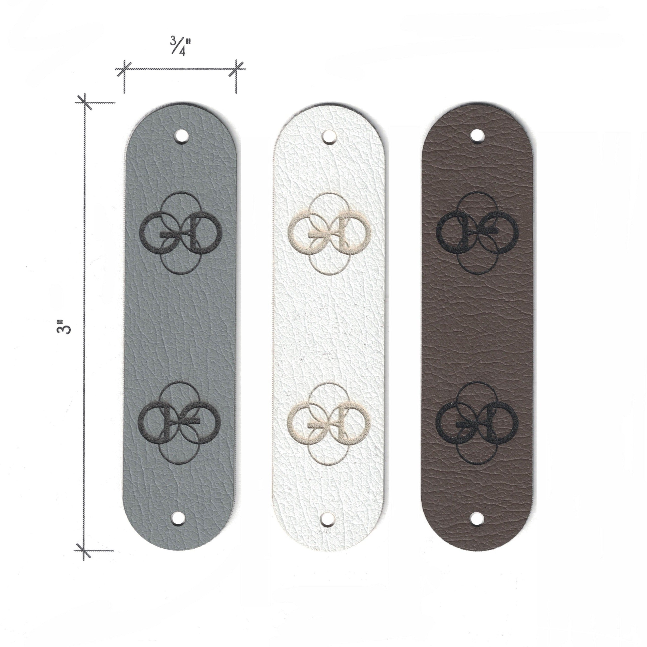 0.75 x 3 Inch - Custom Tags - Fold Over - Rivet Style