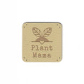 Plant Mama - 1.25 Inch Square Faux Leather Patch