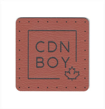 CDN BOY - 1.75 Inch Square Faux Leather Patch