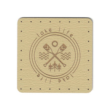 lake life - 1.75 Inch Square Faux Leather Patch