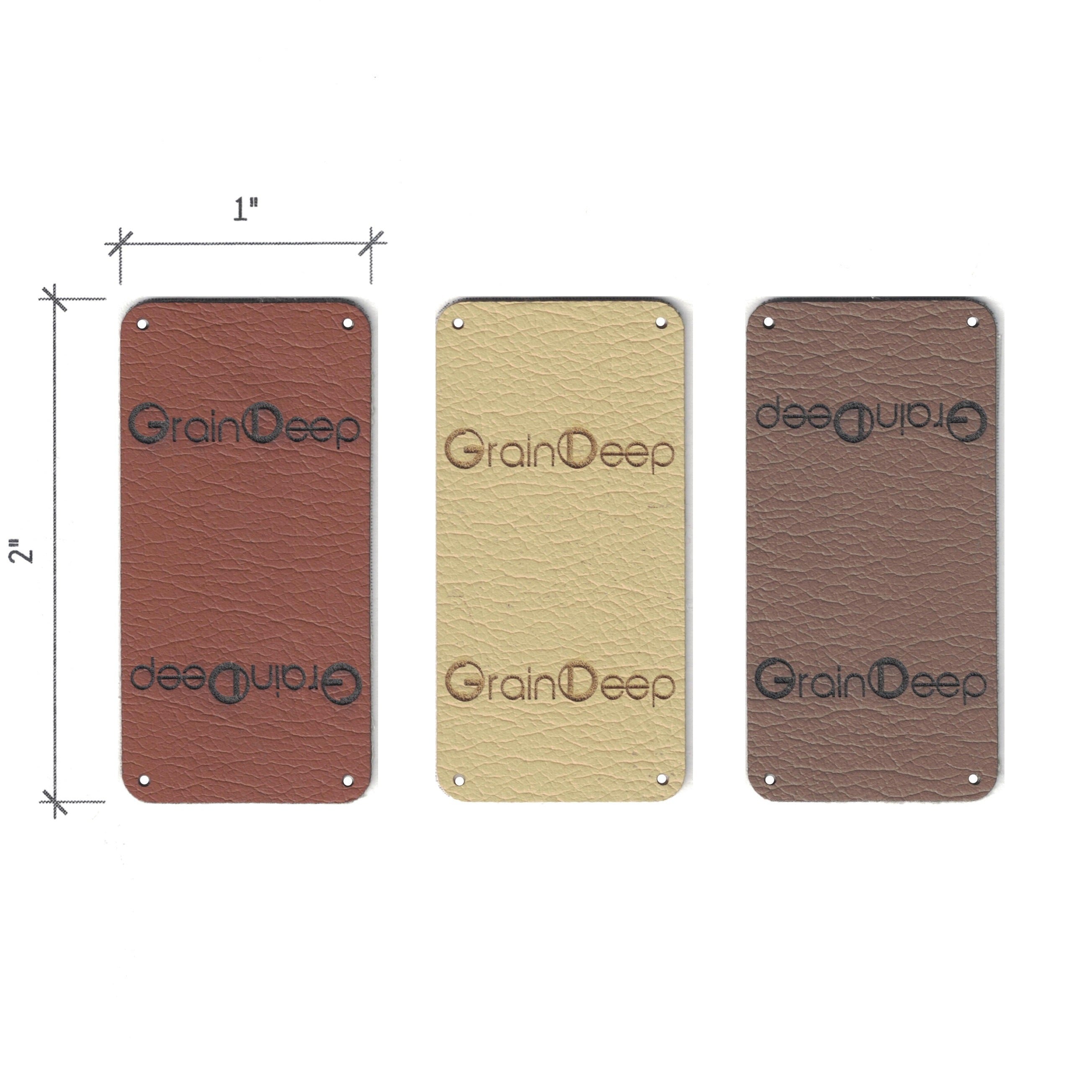 1 x 2 Inch - Custom Tags - Fold Over