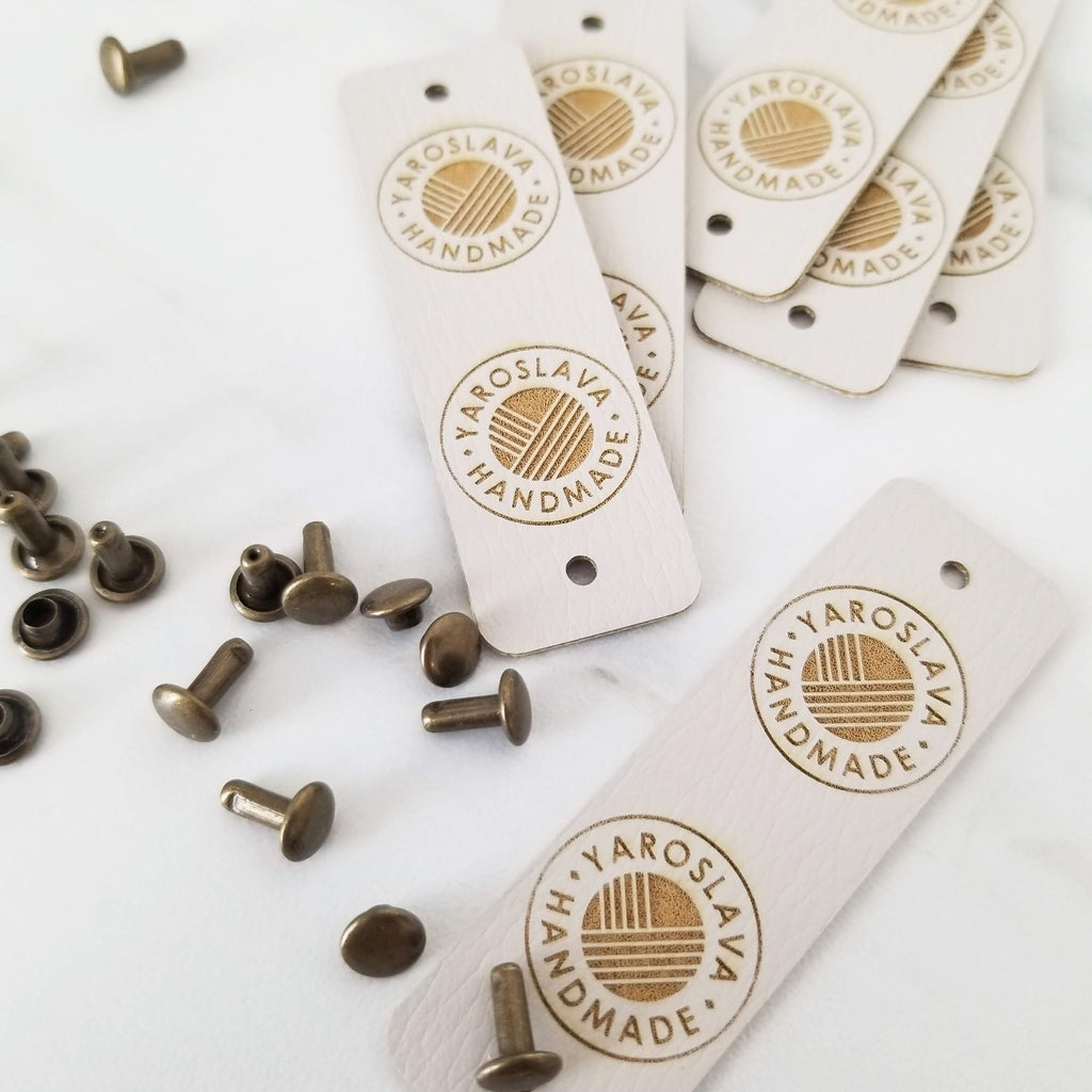 0.75 x 2.5 Inch - Custom Tags - Fold Over - Rivet Style