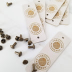 0.75 x 2.5 Inch - Custom Tags - Fold Over - Rivet Style