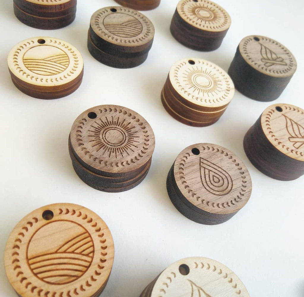1 x 1 Inch - Custom Tags