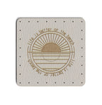 life is better at the beach - 1.75 Inch Square Faux Leather Patch