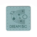 DREAM BIG - 1.75 Inch Faux Suede Patch