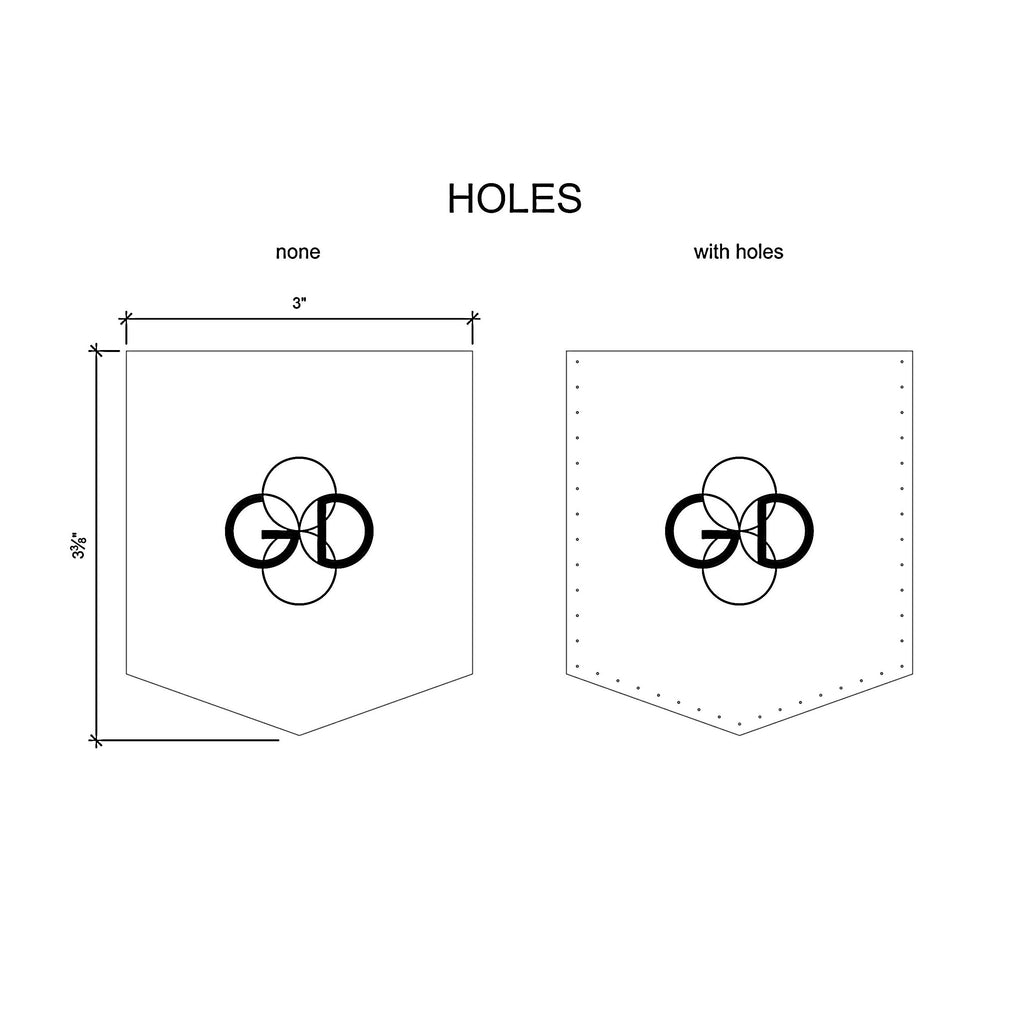 3 x 3.375 Faux Leather Pocket - Small Pocket - Kids Pocket