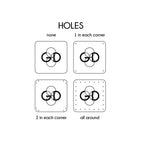 1.25 x 1.25 Inch - Custom Tags