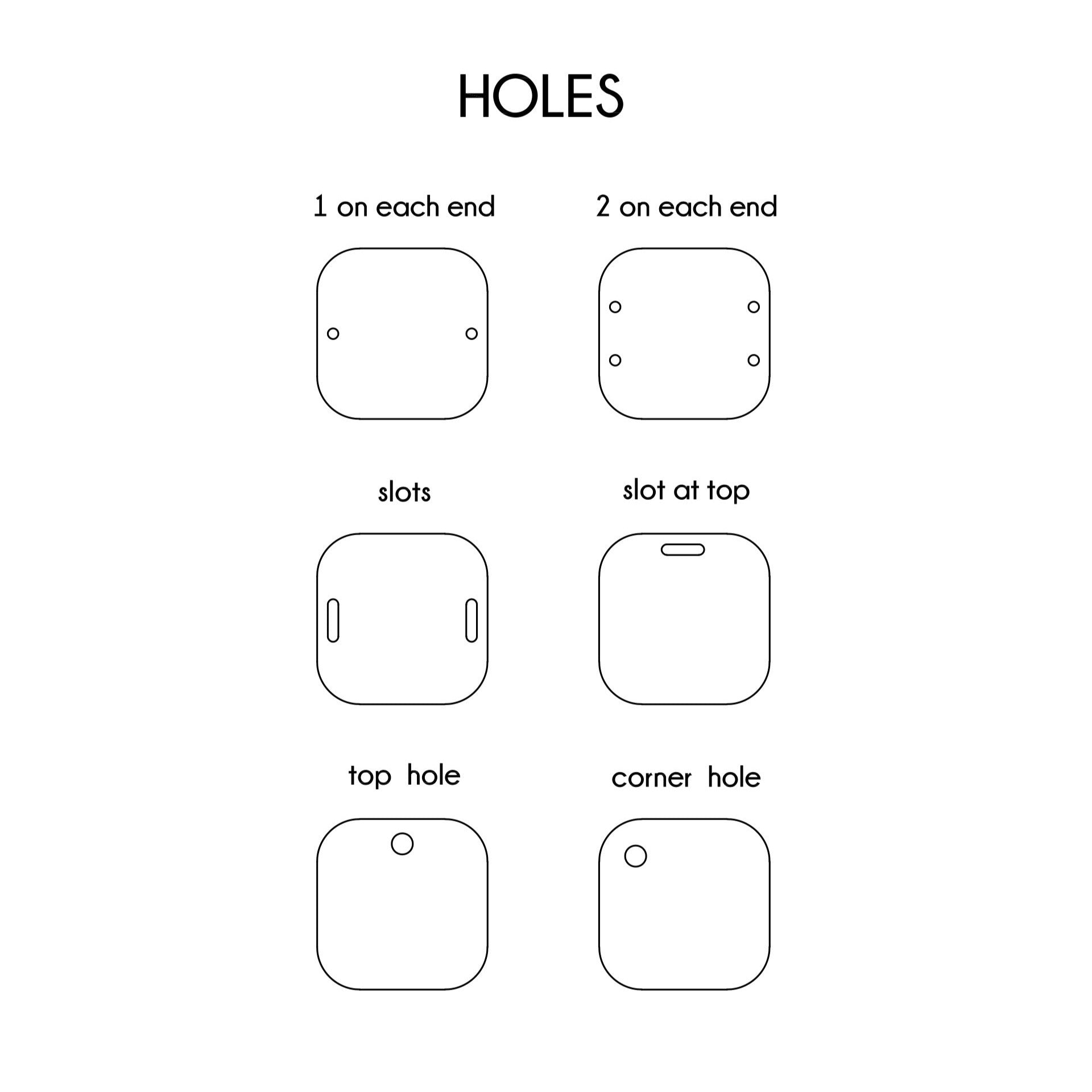 1 x 1 Inch - Custom Tags