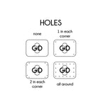 0.75 x 1 Inch - Custom Tags