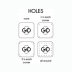 1 x 1 Inch - Custom Tags