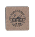 take a hike  - 1.75 Inch Square Faux Leather Patch