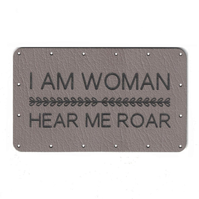 I AM WOMAN - 2.5 X 1.5 Inch Faux Leather Patch